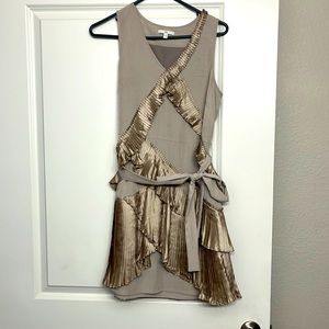 Tan sleeveless dress